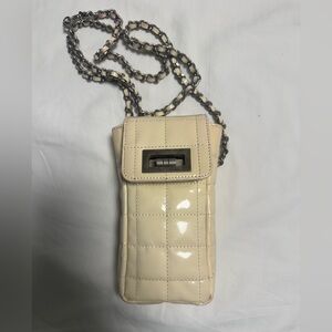 Vintage Chanel patent Calfskin Reissue phone holder